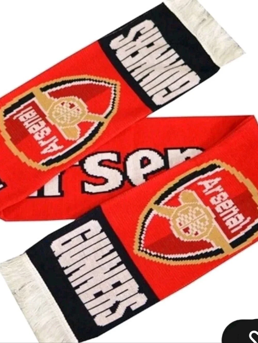 Brand New W Tag Arsenal FC Fan Scarf Gunners Crest Officially Licensed
